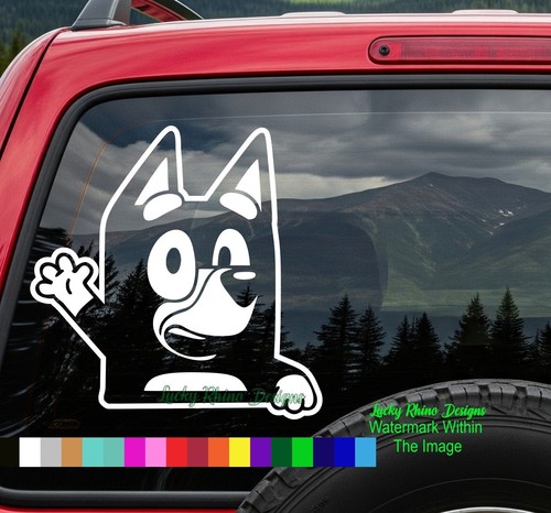 Bluey waving decal sticker - sticker,