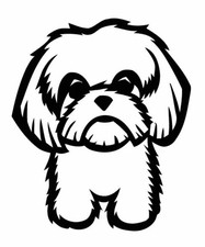 Shitzu Pup Dog Cute Vinyl