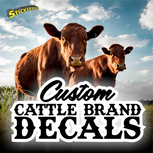 Custom farm cattle brand vinyl - farm,