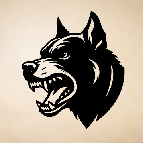 Aggressive guard dog vinyl - guard,