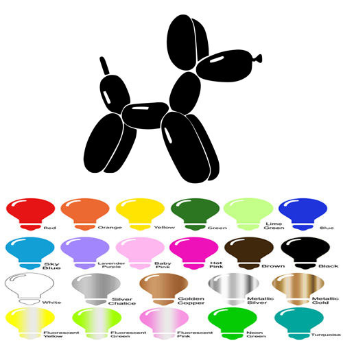 Balloon animal dog - balloon, decal
