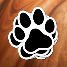 6 Pack Paw Print Stickers 2x2