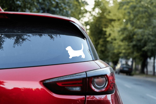 Basset hound silhouette vinyl - basset,