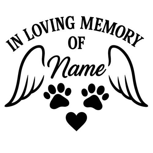 Custom pet memorial - decal, •